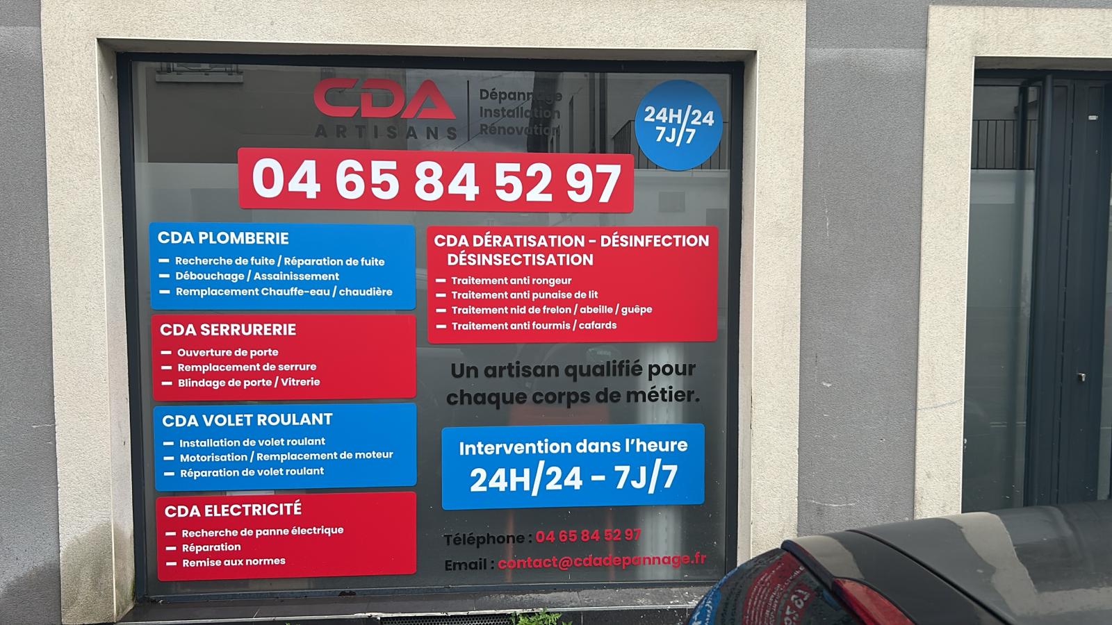 Vitrine CDA Artisans Villeurbanne
